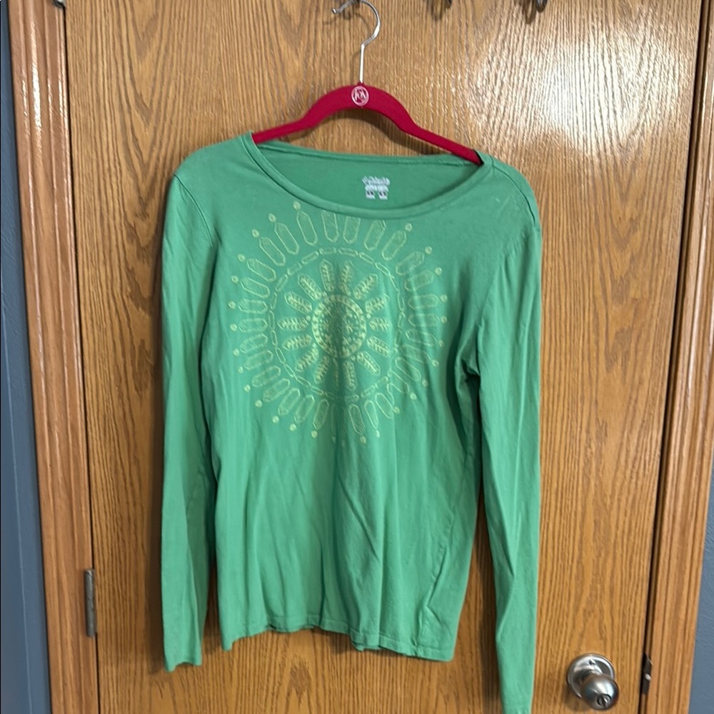 Columbia Green Sunburst Long Sleeve Tee